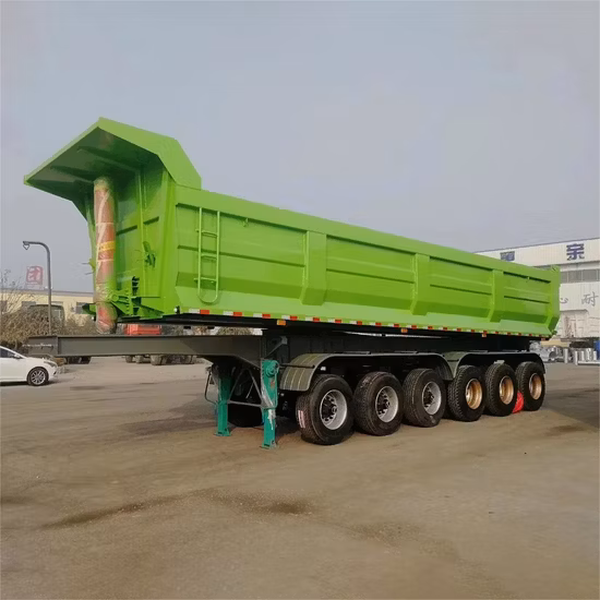 Venda quente 3 eixos basculante carga plana caminhão pesado semi-reboque